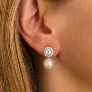 “Brixton” Elegant pearl special occasion stud earrings